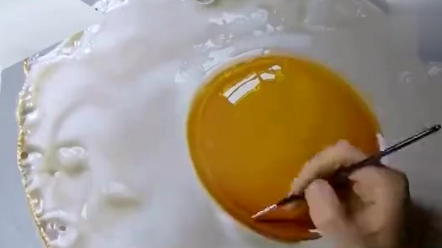 不服不行,这位大哥的鸡蛋,这得摊了多少年才能画出这水平。